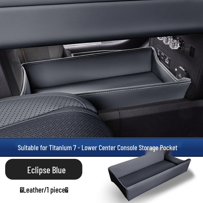 Compatible with modifying the lower storage pocket of Formula Leopard Titanium 7’s center console and glove box.