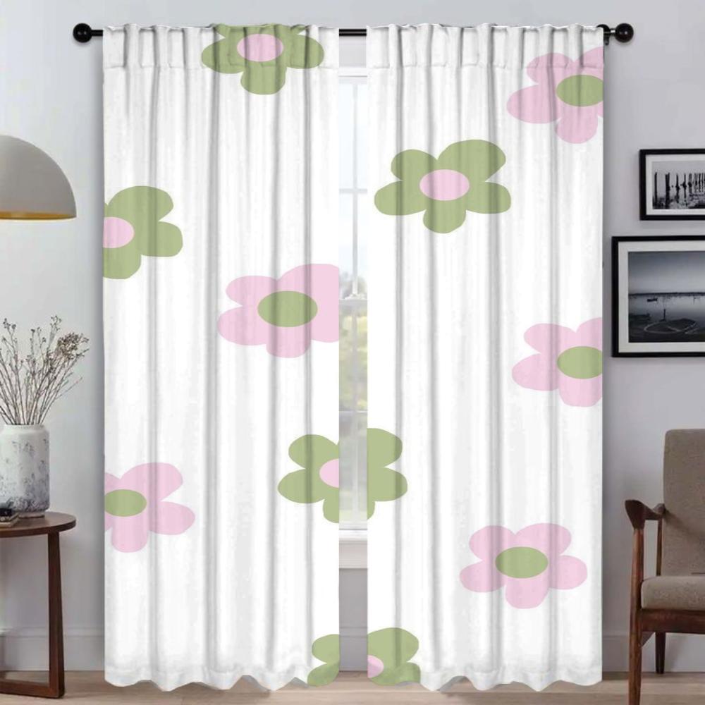 

Милые цветы затемняющие шторы для комнаты 2 панели перегородка противомоскитные шторы 2 шт тюль для спальни жалюзи гостиная кухня W50xH70cmx2pcs-CL