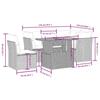 VidaXL Salon de Jardin avec Coussins 5 pcs, Canapés de Terrasse, Ensemble de Meubles de Patio, Mobilier d'Extérieur, Noir 3270831