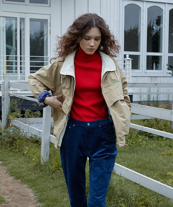 GREENBUTTER Soft Knit Turtleneck (Red)