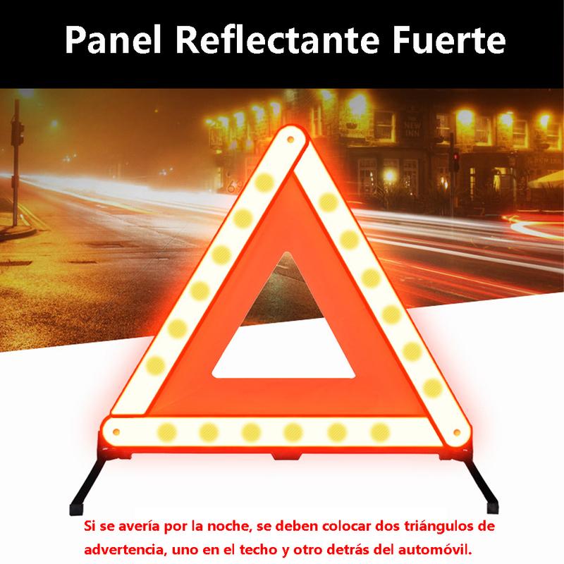 Car Warning Triangle Red Night Road Safety Hazard Foldable Reflective Tripod Emergency Breakdown Car Folded Stop Sign Reflector