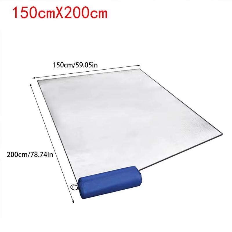 Double Sided Aluminum Foil Camping Mat Waterproof for Outdoor Survival Camping Hiking Portable with Storage Pouch