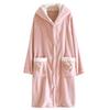 Women's Thickened Hooded Flannel Bear Robe - Cozy Wear for Indoor & Outdoor Spring and Autumn.