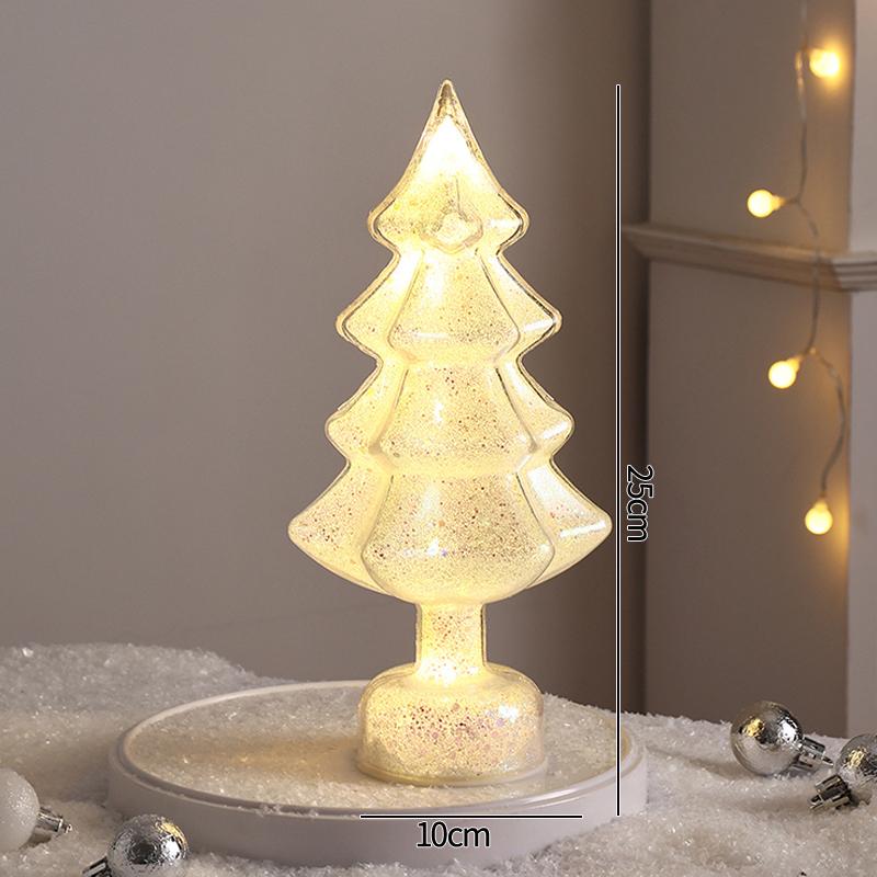Glowing Christmas Tree Tabletop Ornaments Led Christmas Tree Windows Display Decor Festival Atmosphere Led Night Lights Gift