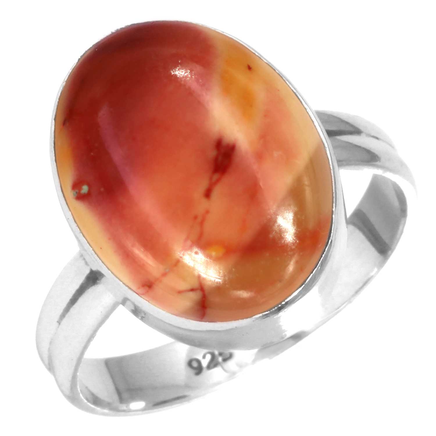 

Кольцо из стерлингового серебра 925 пробы, женское украшение ручной работы, подарок на День святого Валентина, мукаит, монтанский агат, моховой агат, колючая устрица, родонит, глаз Шивы 6