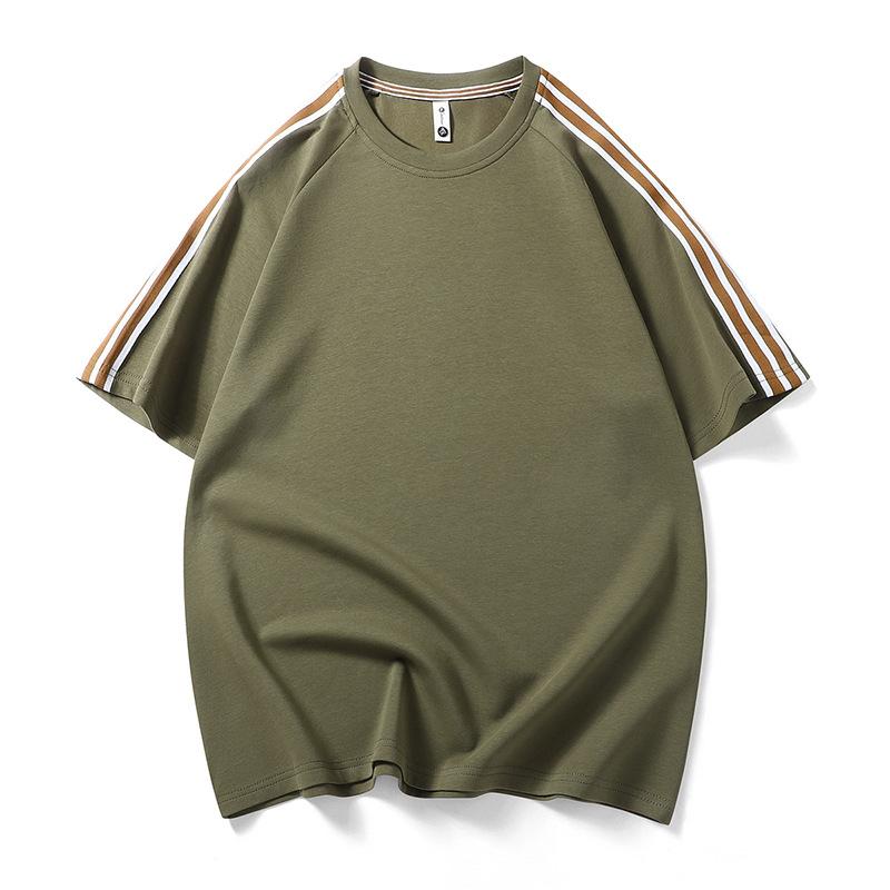 

Striped American short-sleeved t-shirt men s loose half-sleeved tops 2XL