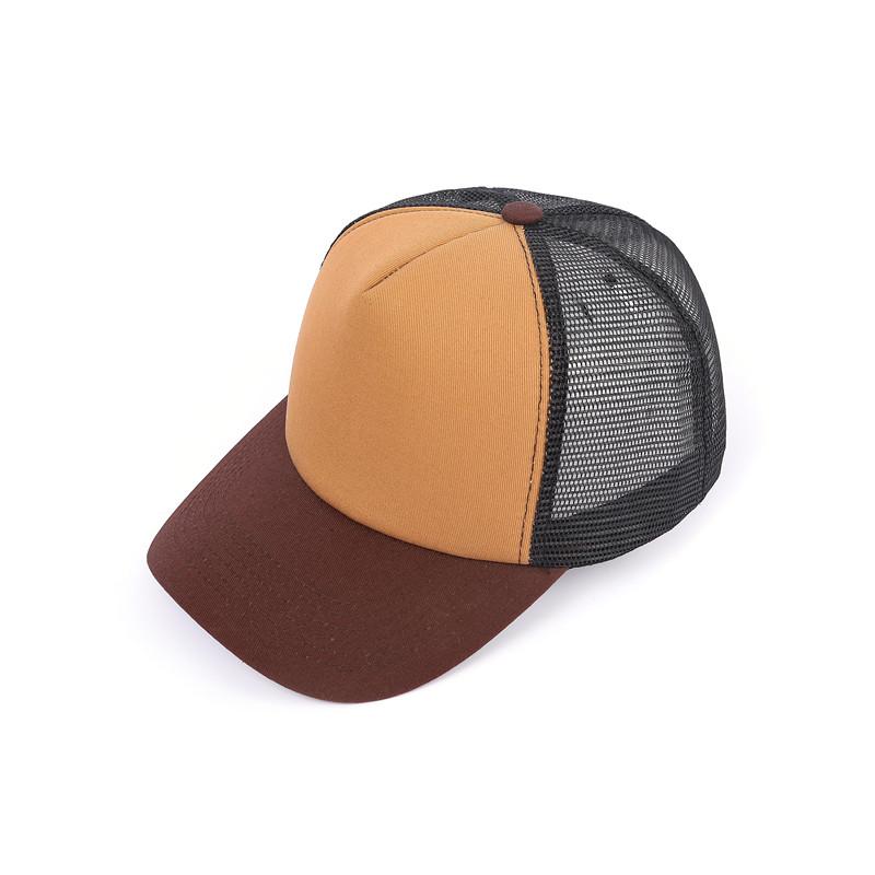 New Custom 5 Panel Trucker Hat Two Tone Cotton Foam Mesh Baseball Cap Casquette Homme Gorra Snapback Cotton Unisex Trucker Hat 56-58cm for adult