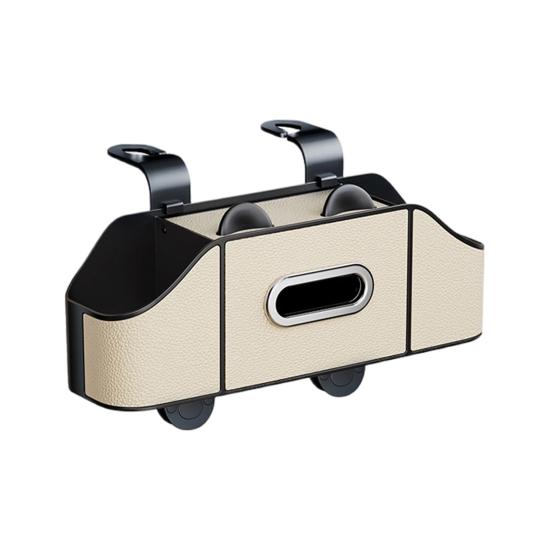 Car Backseat Organizer with Cup Holder Tissue Box Multifunctional Universal Automotive Seat Headrest Hanging Storage Box Hook Car Accessories