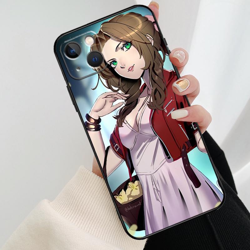 Aerith Gainsborough Final Fantasy Phone Case For iPhone 11 12 13 14 15 16 Pro Max Mini X XR XS Max Plus Cover Funda