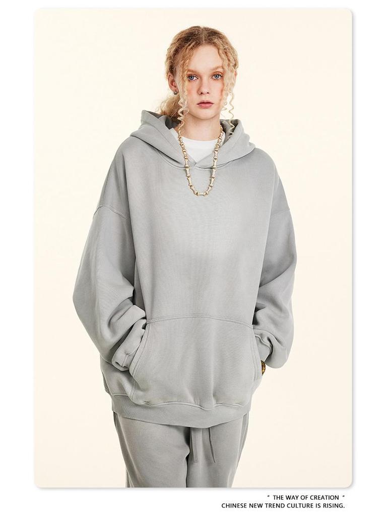 BE Men's Retro Distressed Spray Paint Velvet Hoodie & Sweatpants Set - Autumn 2025 Collection