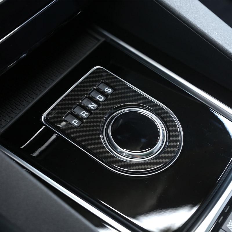ABS Carbon Fiber Car Central Console Gear Shift Frame Cover Trim Carbon Fiber For Jaguar F-Pace X761 XE X760 XF X260 Accessories