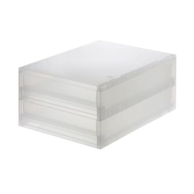 MUJI Polypropylene Small Item Storage Case, 2 Drawers, 83831974
