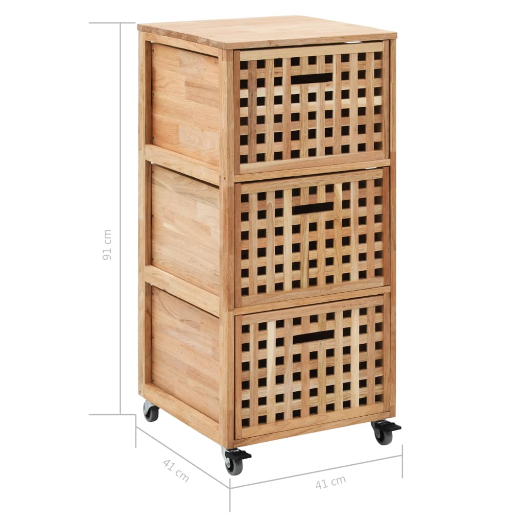 Vidaxl Bathroom Cabinet, 41X41X91 Cm, Solid Walnut Wood