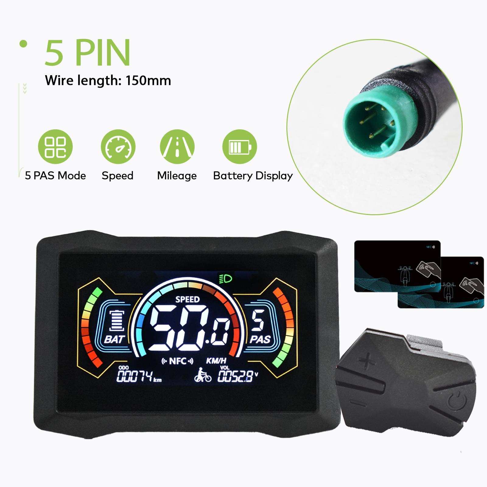 H7C [Haytrix] IP67 Waterproof Durable ABS Material Adjustable Bike Computer TFT Display for Electric Bike/Road Bike/Fatbike зелёный