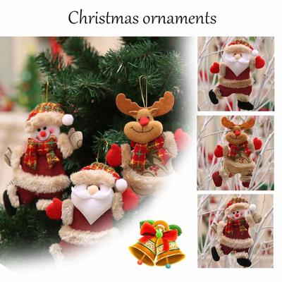 1PC Weihnachtsschmuck Geschenke Weihnachtsmann Schneemann Spielzeug Figur Baum Anhänger