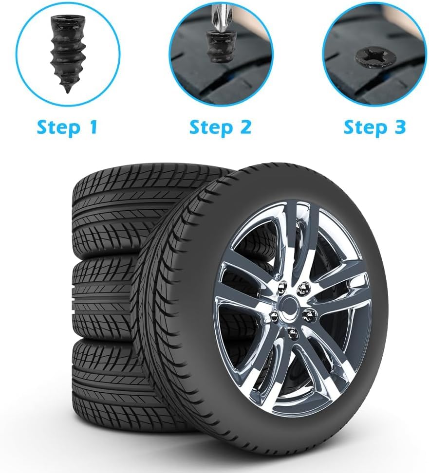 JUTOSU Tire Repair Rubber Nail, Tire Puncture Nail, Puncture Repair