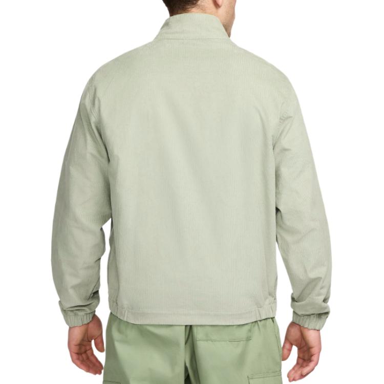 Nike Sportswear Club Logo Embroidered Corduroy Comfortable Casual Jacket Men Jackets Emerald-Horizon FZ0631-370