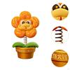 Cute Snake Year Flower Figurine