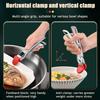 Verbrühschutz-Clip Edelstahl Küchenzange Ergonomischer Griff Anti-Rutsch-Silikonklemme Heißplatten Schüsseln Kochgeschirr Handhabungsclip Kochwerkzeug