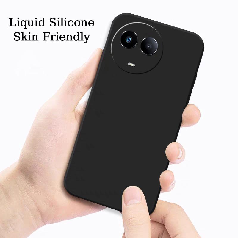 Liquid Silicone Case For Realme 11 10 Pro Plus 11X 11 5G 4G Matte Original Liquid Shockproof Straight Edge Ultrathin Protective Soft Cover Shell