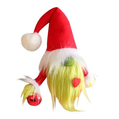 Gnomes en peluche verts assis, décorations de noël, poupée en peluche Tomte suédoise pour décorations de noël, décor de Table de fête de noël