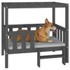 822384 vidaXL Lit pour chien Gris 95,5x73,5x90 cm Bois de pin solide