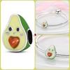 Strawberry Charm Avocado Beads For Original Brand 3Mm Copper Bracelet Women Diy Making Jewelry Gift
