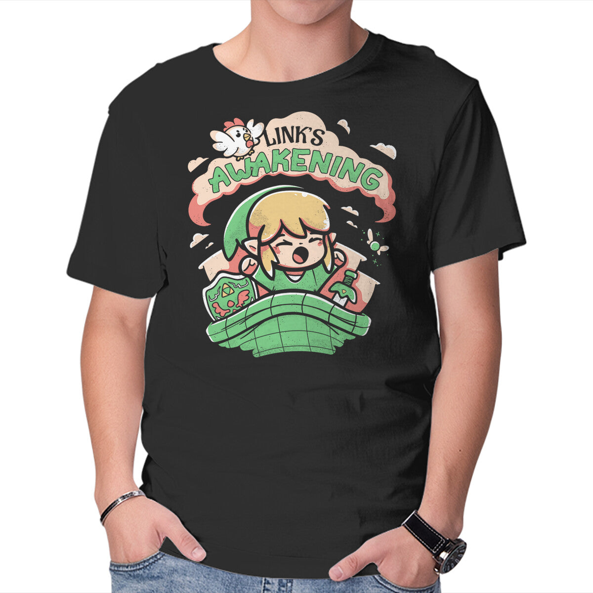 Unisex Crew Neck T-Shirt Link s Awakening Graphic Short Sleeve Casual Tee XXXXL