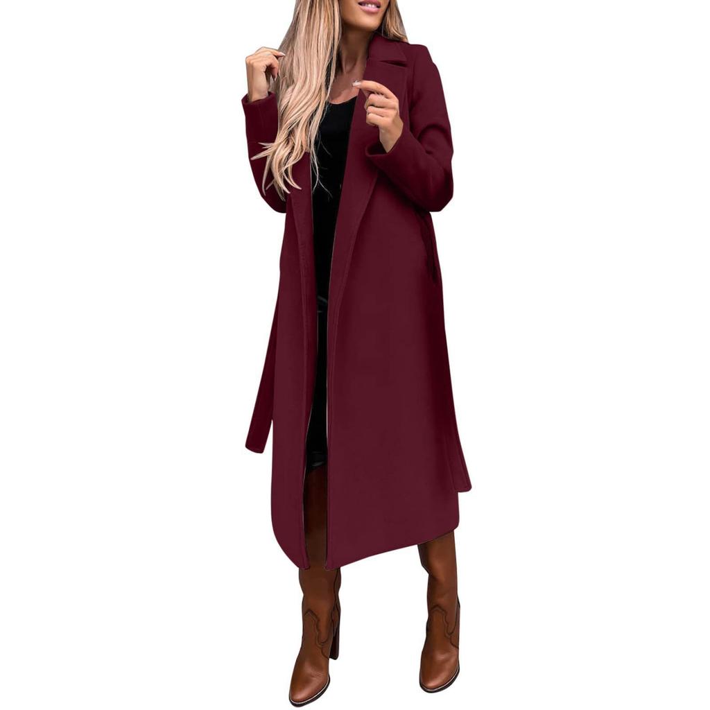 Damen Langer Trenchcoat mit Mehreren Farboptionen, Elegante Oberbekleidung für Herbst und Winter