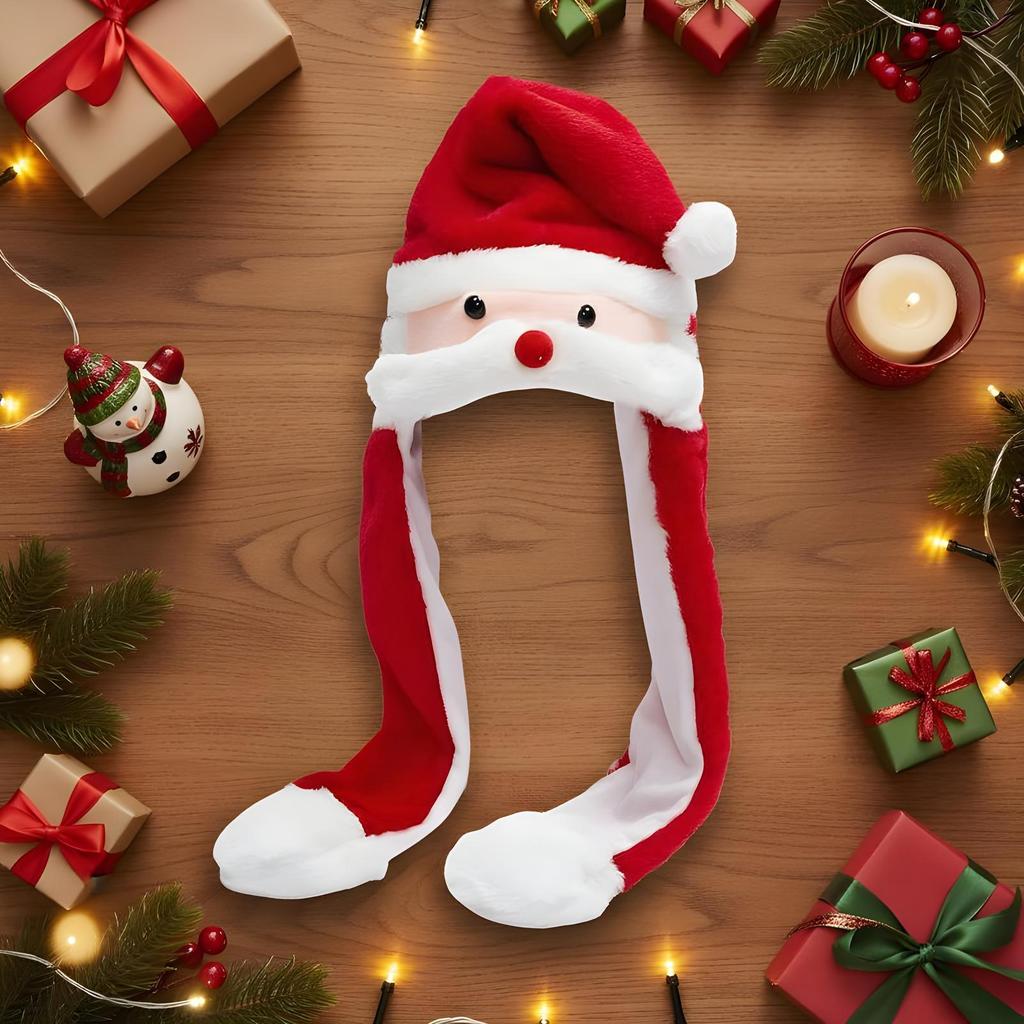 Ear Moving Hat Kids Plush Christmas Headdress Cute Ear Moving Jumping Hat For Kids Boys Girls Cosplay Enthusiasts Content