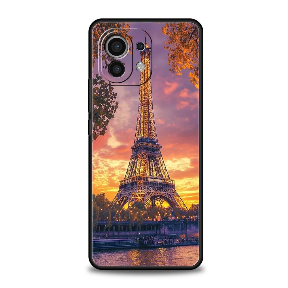 Phone Case For Xiaomi Mi 15 14 13 12 11 Lite 14T 13T 12T 11T Pro Poco X7 X6 X5 X3 Pro F6 F5 F4 Cover Red Umbrella Eiffel Tower