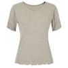 Shop   Women U Neck Rib Silk ShorT Sleeve T shirT Dai Wsh 20553 Black