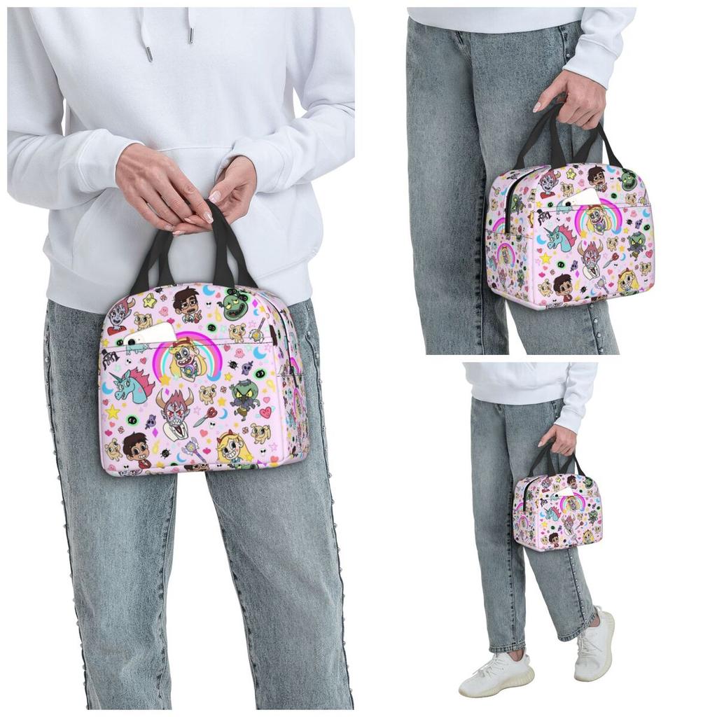 Star VS The Forces Of Evil Insulated Lunch Bag for Women Office Cooler Thermal Food Box Tote Portable Lunch Boxes Container