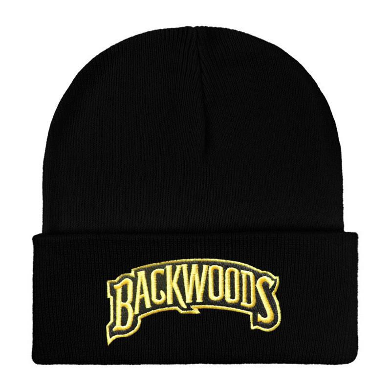 Backwoods Embroidered Beanie Hat With Adjustable Fit For Street Fashion And Cold Weather