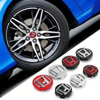 Cache-moyeu de roue de voiture 58/69 mm 4 pièces ABS Cache de jante H pour Civic Accord CR-V Fit Accessoires extérieurs Auto
