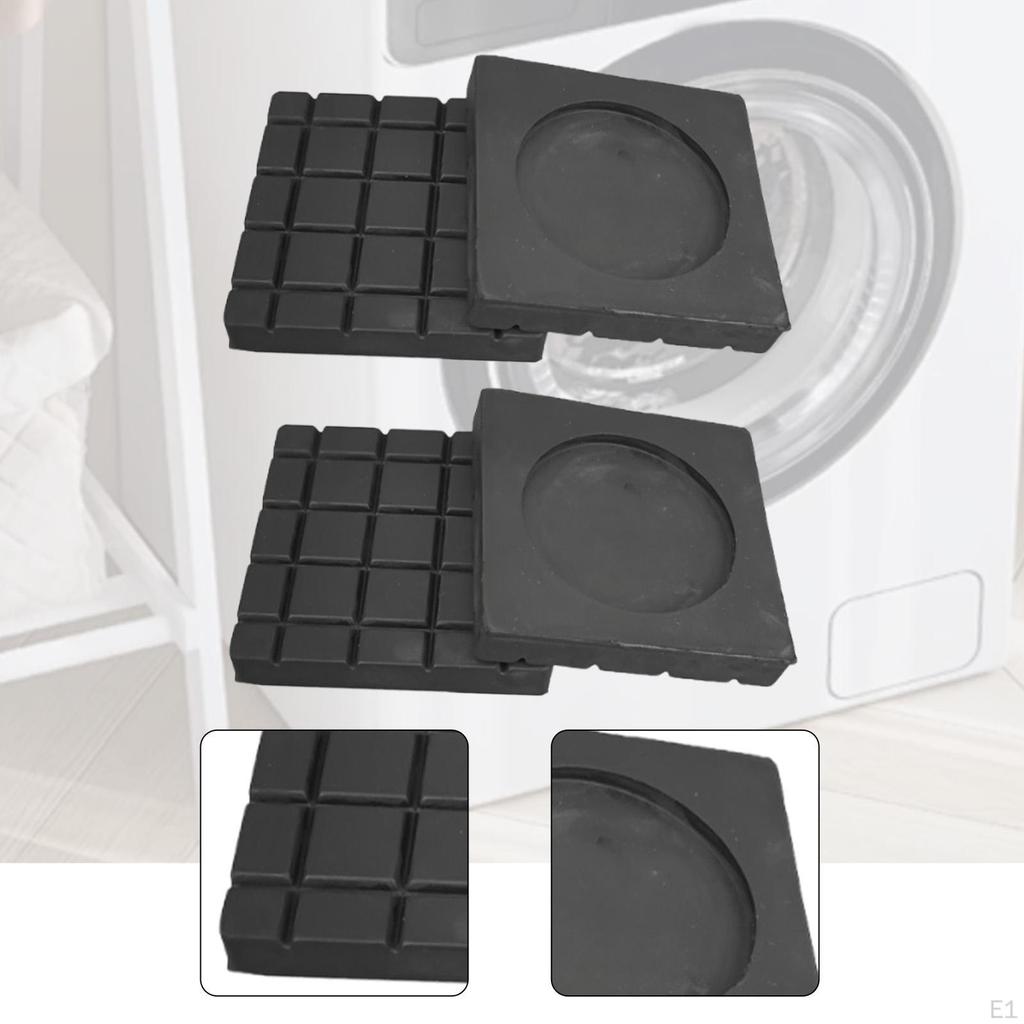 4 Pieces Washer Anti Vibration Pads Support Feet Mats Noise Dampening Stabilizers for Home