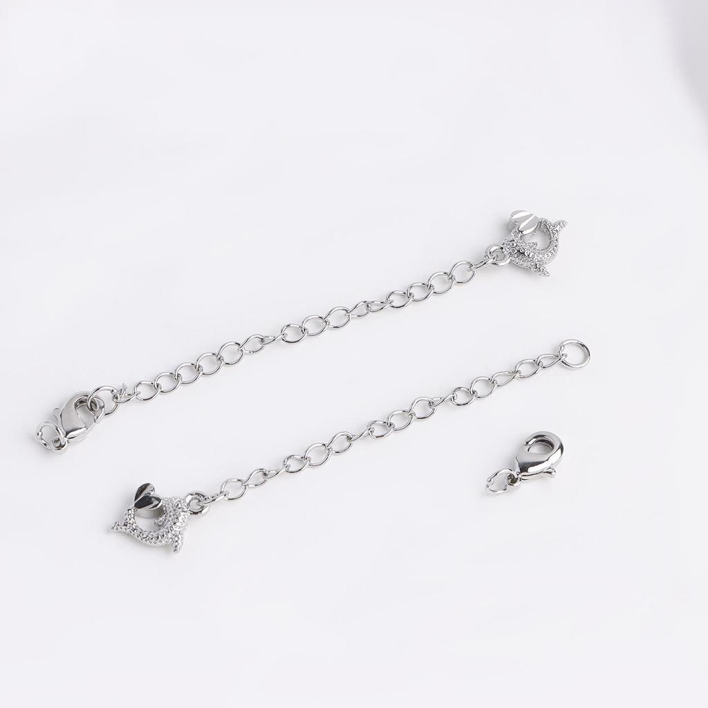 18K Gold-Plated Dolphin Shell Tail Extension Chain for DIY Bracelets/Necklaces with Lobster Clasp – High Color Retention, Fashionable Light Luxury