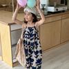 Children's Clothing, Girls' Summer Clothes, Camisole Jumpsuit, Summer Jumpsuit, Wide Leg Cropped Pants