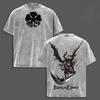 Cotton Tshirt with distressed effect vintage design of Anime Black Clover with the image of Asta forand wo ideal for summer short sleeve.