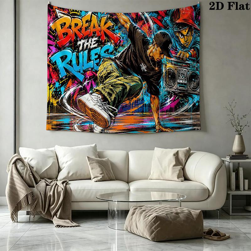 Hip pop Wall Tapestry Aesthetic Wall Hanging Printed Fabric Blanket Decorative Tapestries for Bedroom Living Room Home Decor