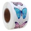 500Pcs/Roll Vivid Butterfly Flowers Stickers 2.5cm/1.0inch Diy Decals Decor Use To Adorn Gifts Notebook Kettle Phone Seal Labels
