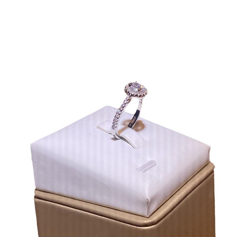 Style Handkerchief Ring Women's Korean Style Luxury Micro Inlay Ring Wedding Ring