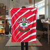 1PC Southampton FC Print Flannel Blanket, High Quality Comfortable for All Seasons, Home Decor, Warmth and Comfort, Perfect for Christmas Gifts