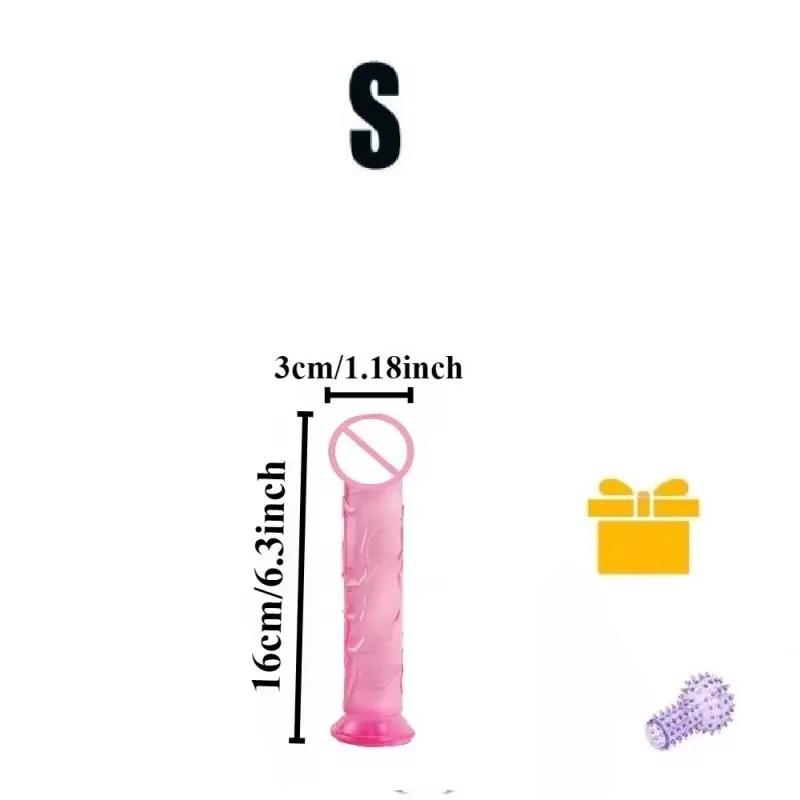 Cheap Pink Dildo with Suction Cup 6 Sizes Realistic Penis Waterproof Sex Toys for Women Female Masturbator Erotic Gode Cock Dick