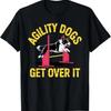 Dog Agility Art Training Handler T Shirt Vintage Casual Top For Everyday Wear Stylish Fashion Graphic Stretched