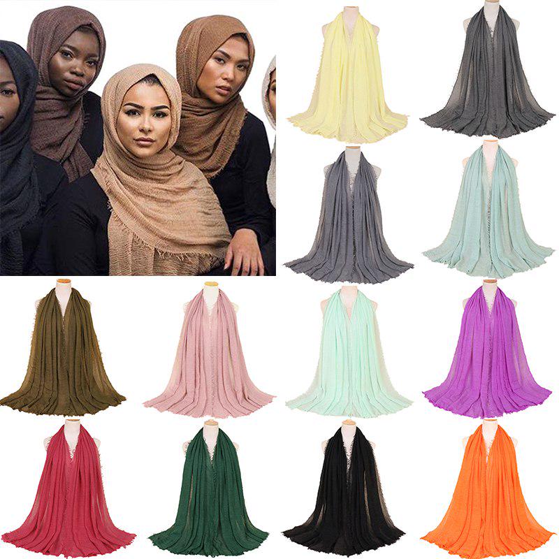 

Мисс Ислам Мусульманский Макси Хиджаб Мятый Облачный Шарф Мягкая Шаль