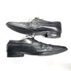 Vintage a testoni Wingtip Businessschuhe Schwarz 8.5H 27.0(GEBRAUCHT)