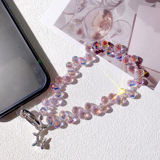 Faux Crystal Phone Strap Sparkling Phone Wrist Strap Bling Charm Lanyard with Card Slot Fashion Accessory Gift for Girls Best