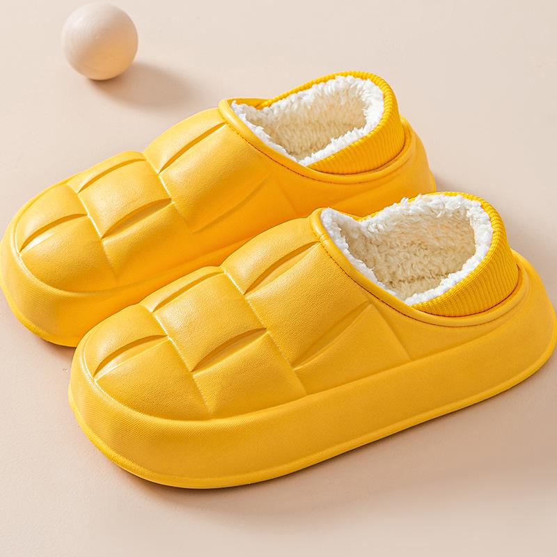 Winter Thick Sole Cotton Slippers, Indoor/Outdoor Unisex Warm Home Shoes