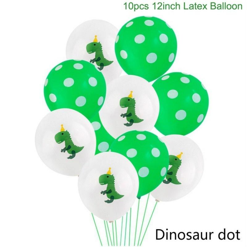 10pcs 12 inch kids green dinosaur balloon confetti ballons birthday party decorT